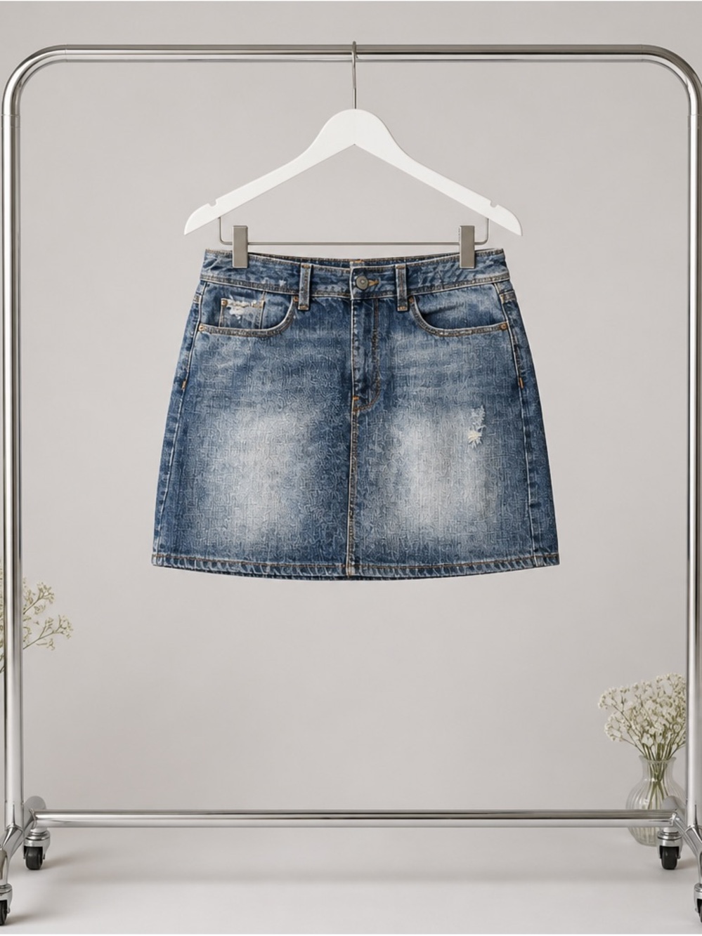 GAP Light Wash Denim Mini Skirt